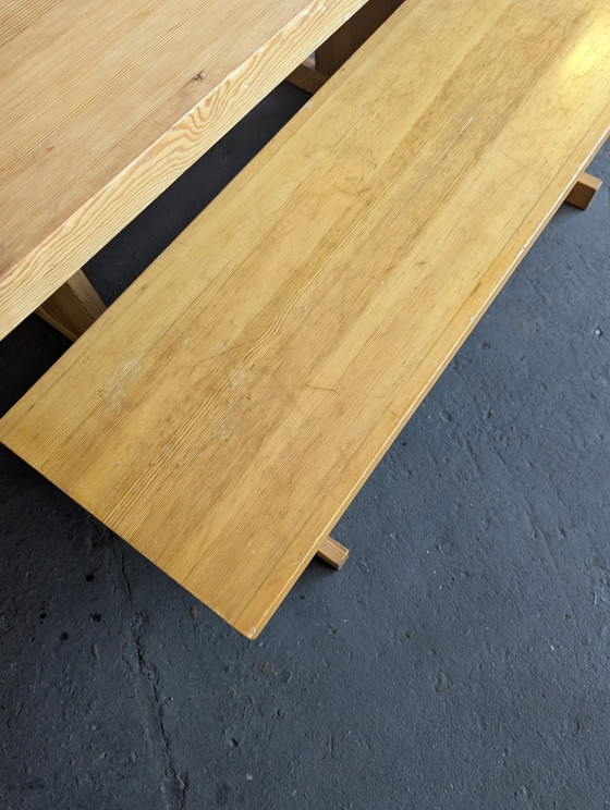 Image 1 of Eettafel set vintage - Taapiovaara - tafel met bank