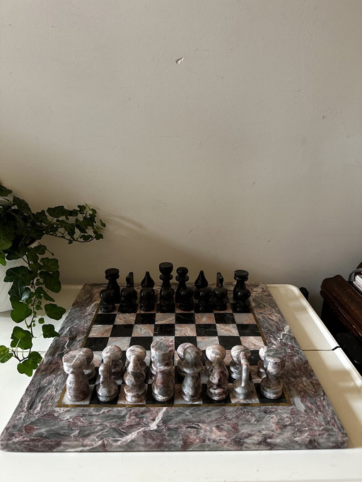 Scacchiera in marmo 34 cm