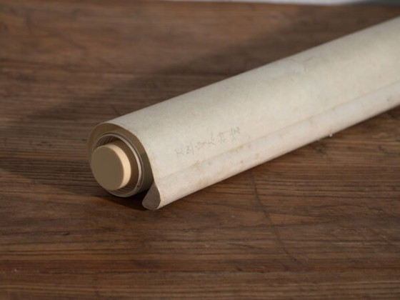 Kakejiku giapponese vintage di calligrafia Shinto a inchiostro su carta – Giappone, circa 1960 (photo 12 of 40)