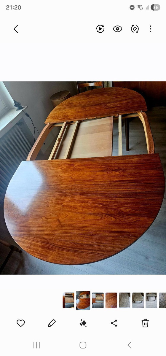 Image 1 of Extendable mid-century dining table