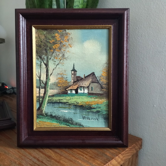 Image 1 of 2 tableaux Paysage flamand par Luc Verbist