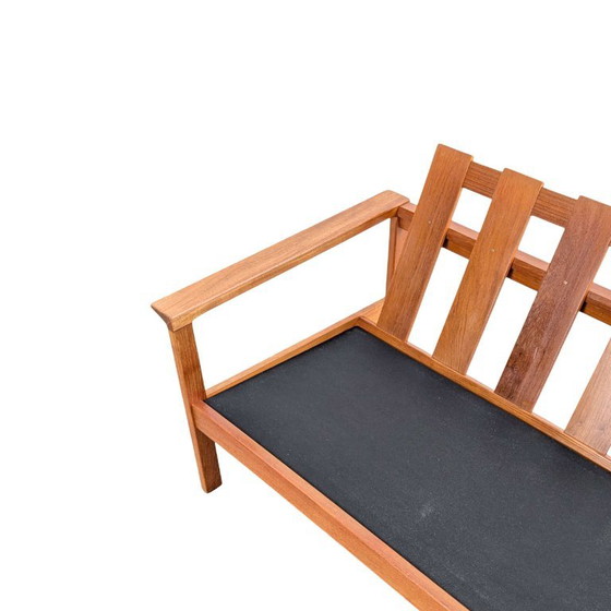 Original Vintage Midcentury Three-Seater Sofa Teak Vamo Denmark, Vamo Møbelfabrik, 3-5 seaters, Wood, Beige (photo 11 of 11)