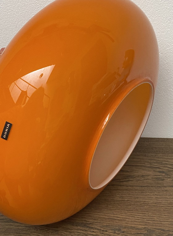 Image 1 of Lámpara colgante Doria de cristal naranja de mediados de siglo