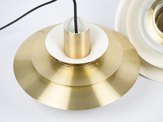 Image 1 of Coppia di 2 lampade a sospensione vintage danesi Verona di Kurt Wiborg, Jeka, anni '80