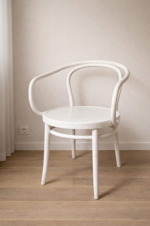 2 Vintage Thonet stoelen – Model No. 204/ Vienna – Wit