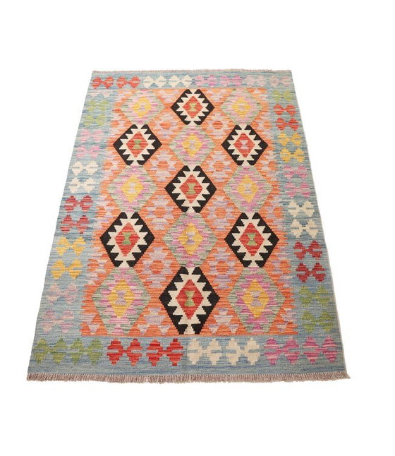 Image 1 of 181x127 cm Handmade Afghan Traditional Kilim Rug Wool Carpet