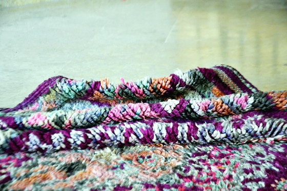 Image 1 of Vintage Paarse Boujaad Marokkaanse deken - 305 x 190 cm