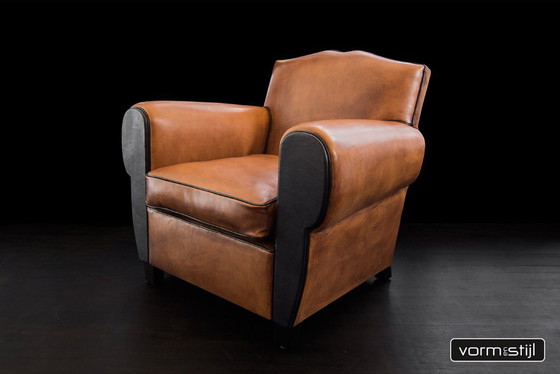 Image 1 of Exclusieve Art Deco fauteuil(s) in AA klasse schapenleer (2x dikker)
