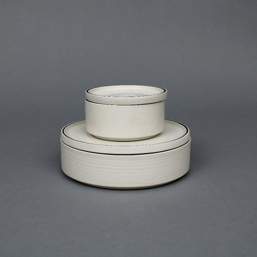 Ambrogio Pozzi (1931-2012) - Alto Basso - Ceramica Franco Pozzi, Italia - años 70 - juego de dos cajas con tapa