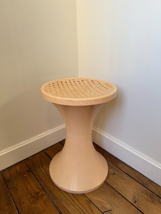 Image 1 of Sgabello Tam Tam Stamp, prodotto in Francia, seduta in stile rattan intrecciato