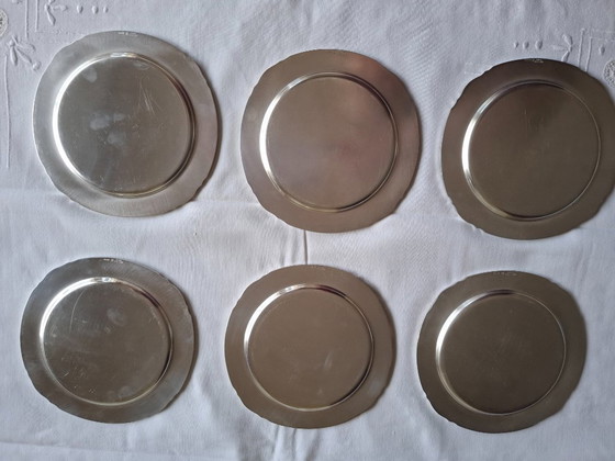 Image 1 of 6 brood en boter bordjes 16 cm zilver Gallia Christofle