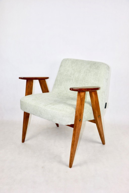  Light Green Model 366 Lounge Chair by Józef Chierowski, 1970s
