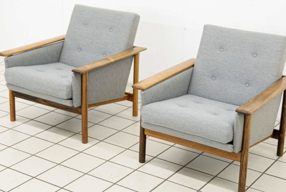 Image 1 of 2x Scandinavian Mid - Century Armchairs