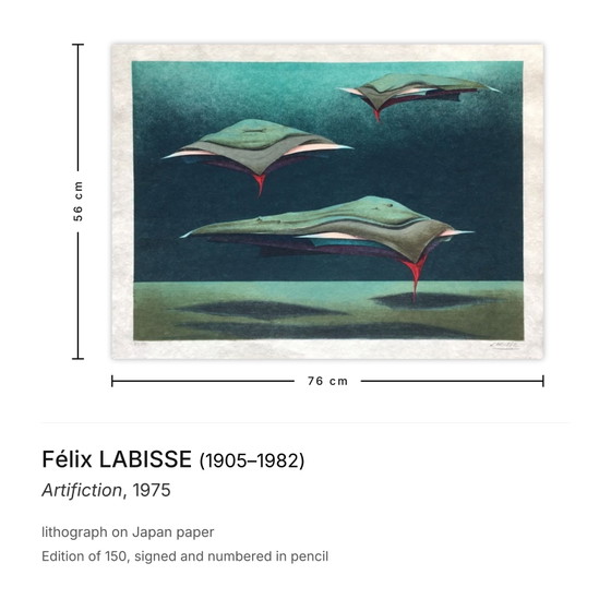 Gesigneerde lithografie van Félix Labisse, Artificial, 1975 – Litho's & Zeefdrukken, Paper (photo 3 of 5)