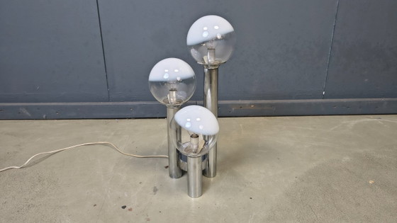 Vintage Table Lamp by Mazzega, 1970s – Metal, Chrome (photo 11 of 11)