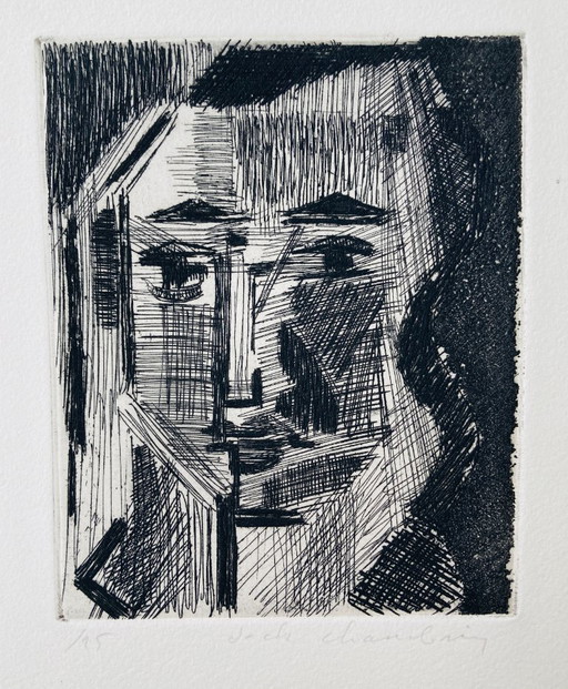 Jack Chambrin - Portrait vintage - Gravure
