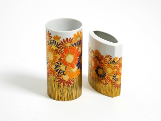 Image 1 of Two beautiful 1980s porcelain vases by Rosamonde Nairac for Rosenthal studio-line