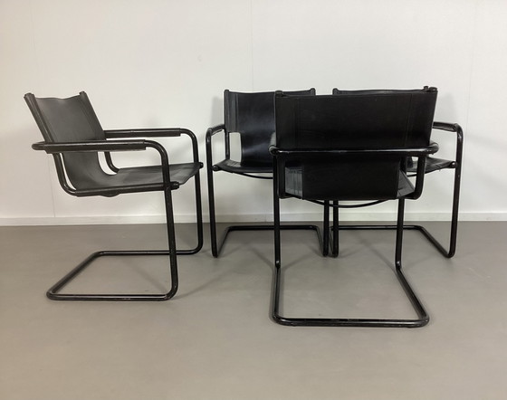Image 1 of 4 Bauhaus Mart Stam Linea Veam harness leather chairs