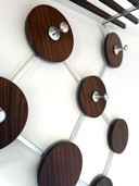 Vintage XL Rosewood wall coat rack ‘60