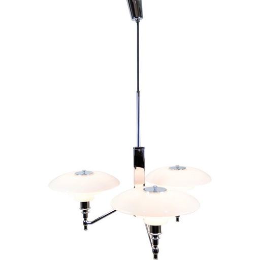 Lampe suspendue vintage en verre opale par Poul Henningsen pour Louis Poulsen, années 1925-1926