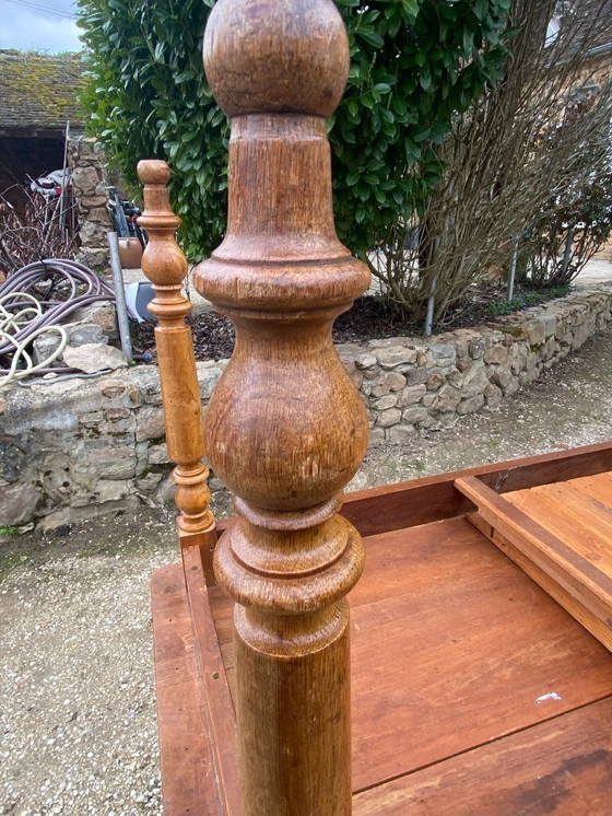Image 1 of Sam solid oak farmhouse dining table with 1 drawer, circa 1950, 180x74cm