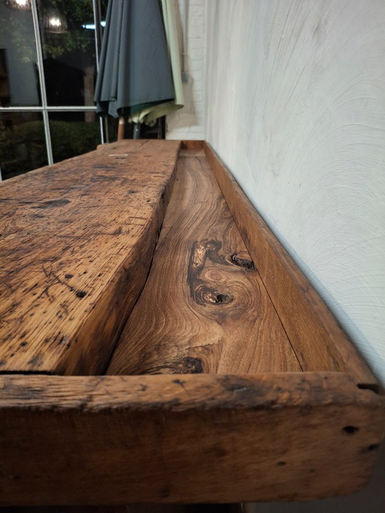 Image 1 of Large oak furniture maker's workbench