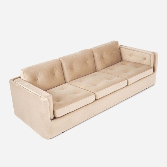Image 1 of Sofa BERGEN beige Velours, skandinavisches Design