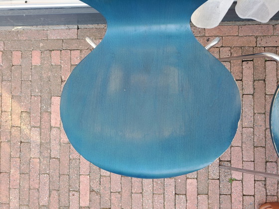 Image 1 of 3 x Vintage Danish design Fritz Hansen butterfly chair petrol blue marked