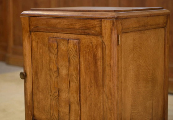 Brutalist bedside table/occasional furniture in oak from the 1950s. – Nightstands (photo 6 of 10)