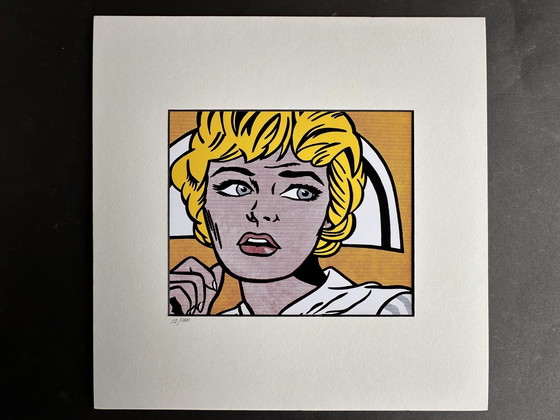 Image 1 of Roy Lichtenstein ( 1923-1997 ) Tirage en parfait état Format du passe-partout : 40 * 40 cm