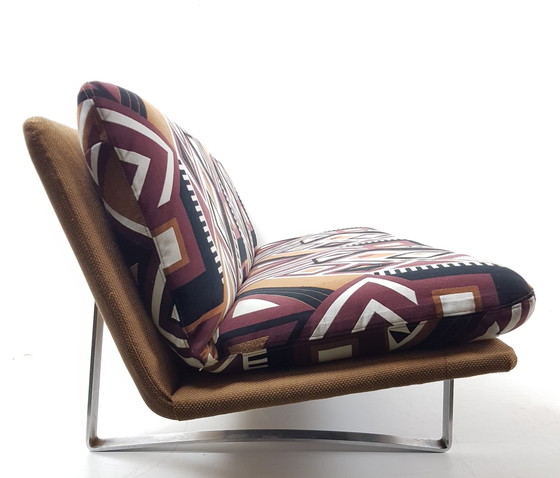 Vintage Artifort Kho Liang Three-seater Sofa Ochre Graphic – 3-5 seaters, Metal, Polyester (photo 3 of 8)
