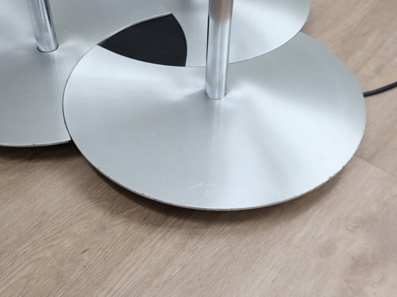 Image 1 of Lamperti 3-koloms chromen vloerlamp uit de jaren 70, ruimtevaarttijdperk Italiaans design