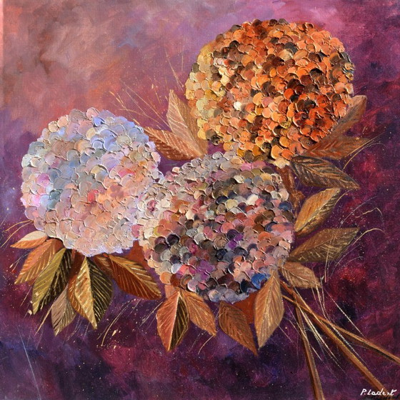 Hydrangeas – P. Ladent, Objets d'art, Canvas (photo 3 of 5)