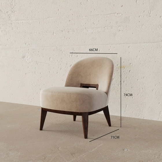 Milano Armchair – Velvet, Wood (photo 5 of 5)