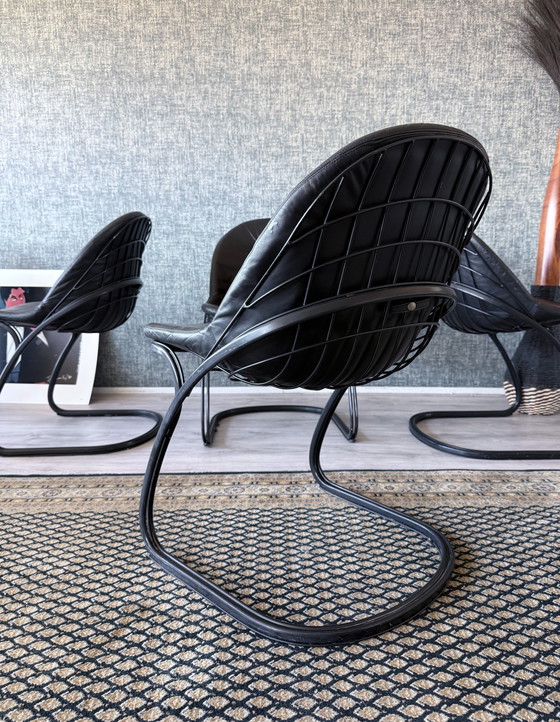 Image 1 of 4x Pascale Dining Chairs by Gastone Rinaldi for Thema, 1970s