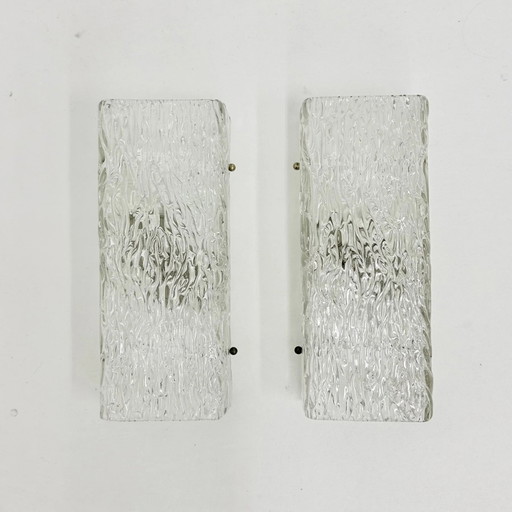 Coppia di Grandi Applique Mid-century Murano "Florian" Austriache di Kalmar Franken, anni '70