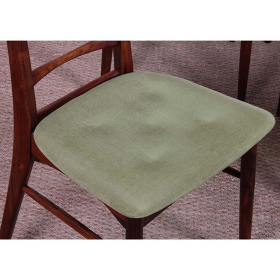 Image 1 of Set van 4 Scandinavische palissander stoelen van Niels Koefoed