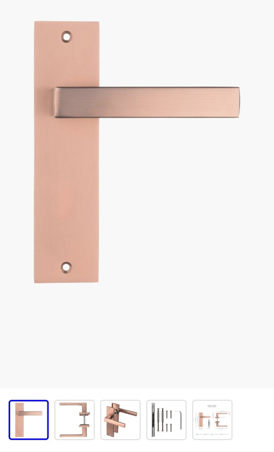 Image 1 of 2 maniglie per porte Ostium Home in rame opaco