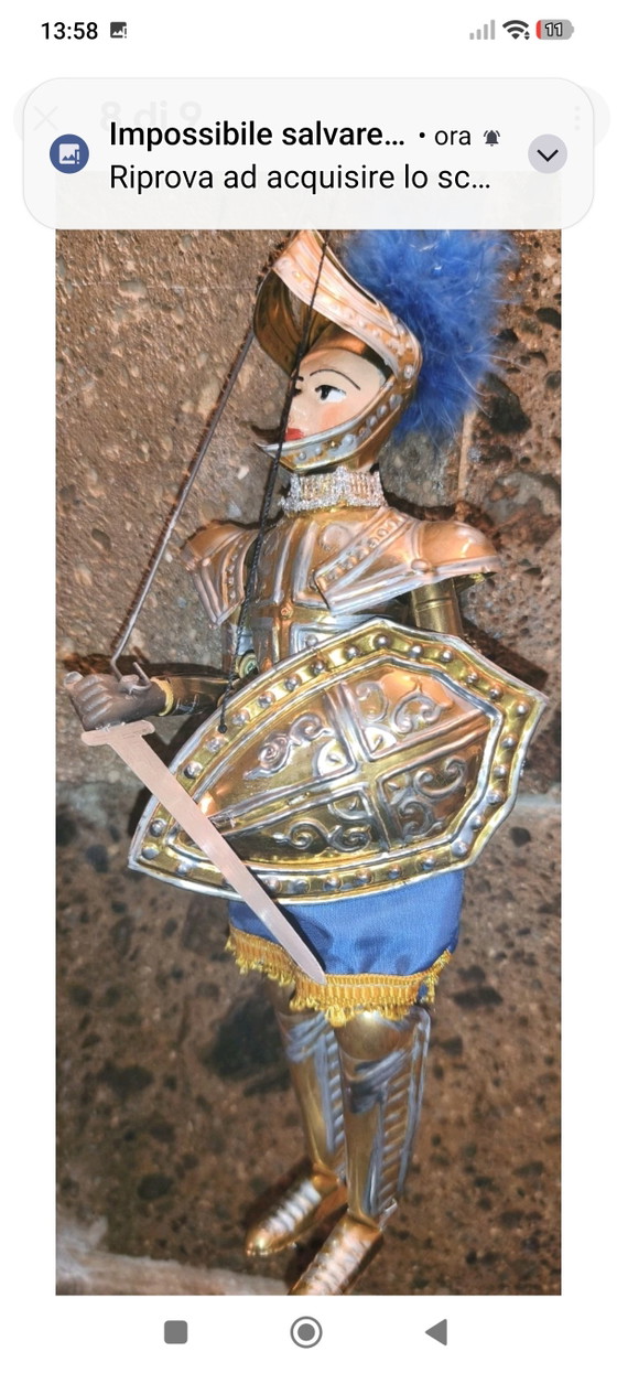 Armure de cérémonie vintage Angelica Sicilian Pupo 30cm – Objets déco, Metal, Textile (photo 8 of 9)