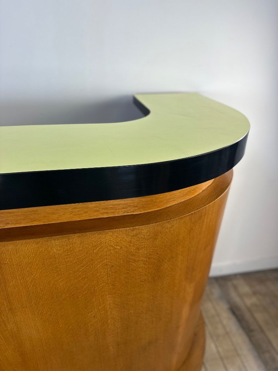 Image 1 of Bar vintage années 50/60 en placage chêne et plateau Formica