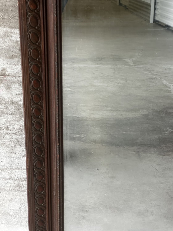 Antieke neorenaissance houten spiegel met houtsnijwerk, eind 19e eeuw – 94 × 69 cm (photo 10 of 15)