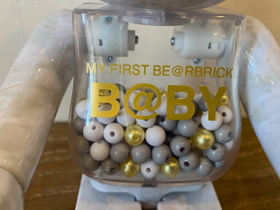 Image 1 of Bearbrick My First Baby by CHIAKI Marble version 400% + 100% MEDICOM toys 2023