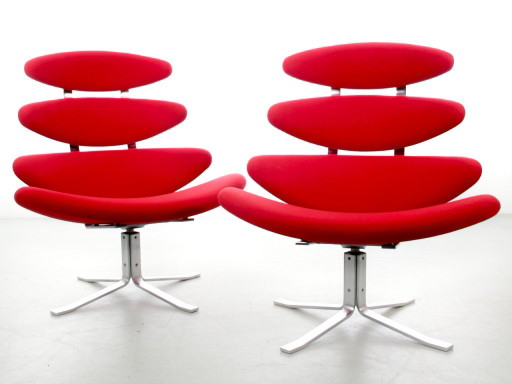 Par de sillones escandinavos Corona vintage – fauteuils, Metal