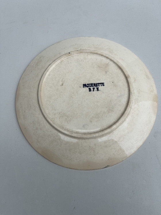 Image 1 of B.F.K. piatto antico BOCH 1880-1920 PAQUERETTE