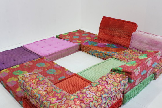 Image 1 of Roche Bobois Mah Jong sofa Kenzo Takada design by Hans Hopfer ,set of 12
