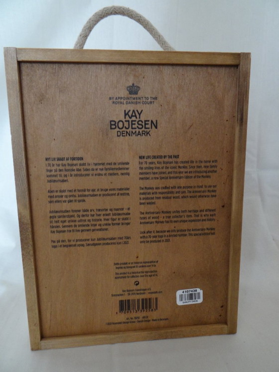 Image 1 of The Christmas gift: Kaj Bojesen 20 cm monkey made from leftover wood for the 70th anniversary in the original box