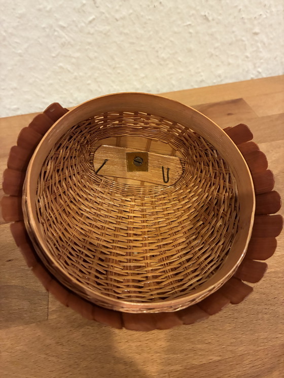 Image 1 of Owls made from rattan and wood