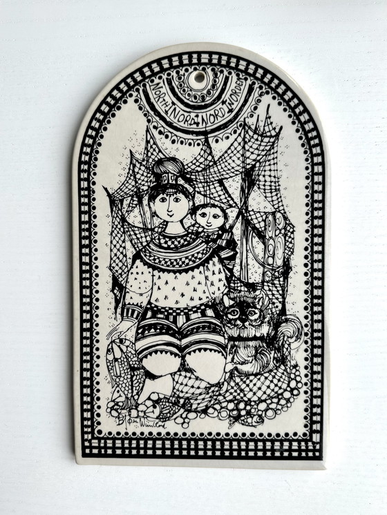 Image 1 of Rosenthal – Set of 3 “The Four Wind Directions” - Bjorn Wiinblad