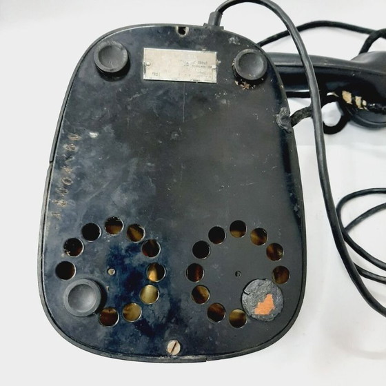 Image 1 of Telefono a disco vintage in bachelite anni '60, nero