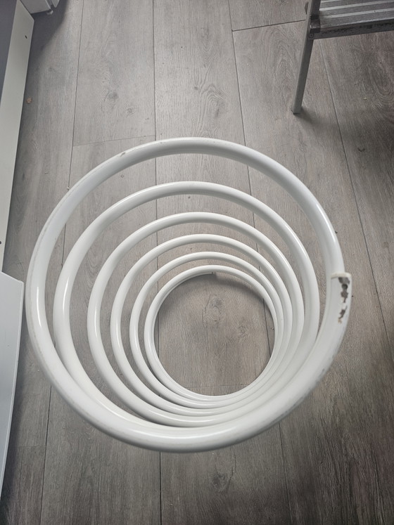 Image 1 of Lampadaire vintage WOJA en spirale, blanc.